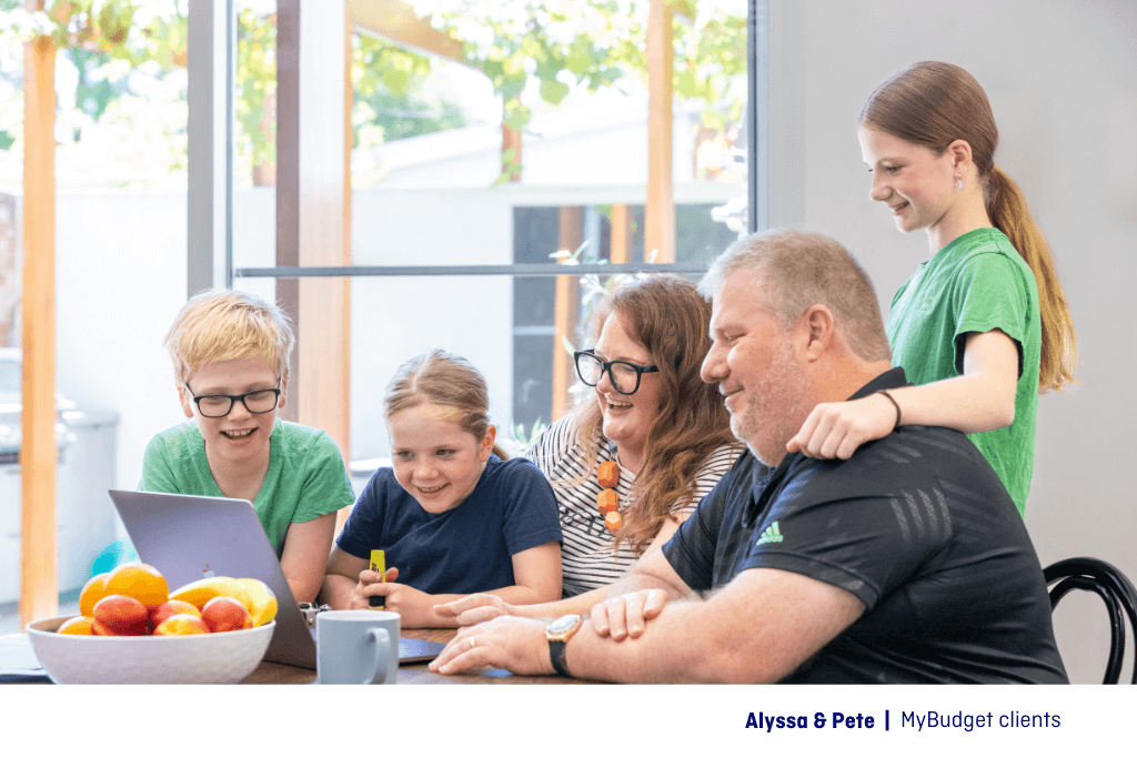 Alyssa & Pete | MyBudget clients planning school holiday activities with their kids