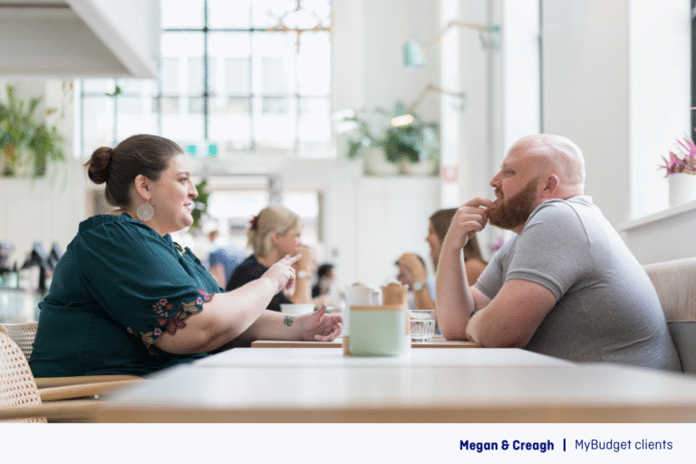 Learn how to negotiate with creditors and pay off debt faster like MyBudget clients Megan and Creagh.