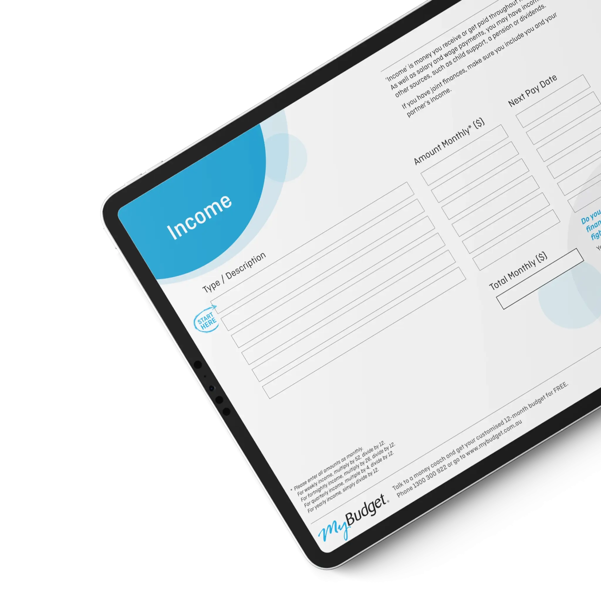 CTA for Australians to download a MyBudget personal budget budget template for effective budget planning and financial goals.