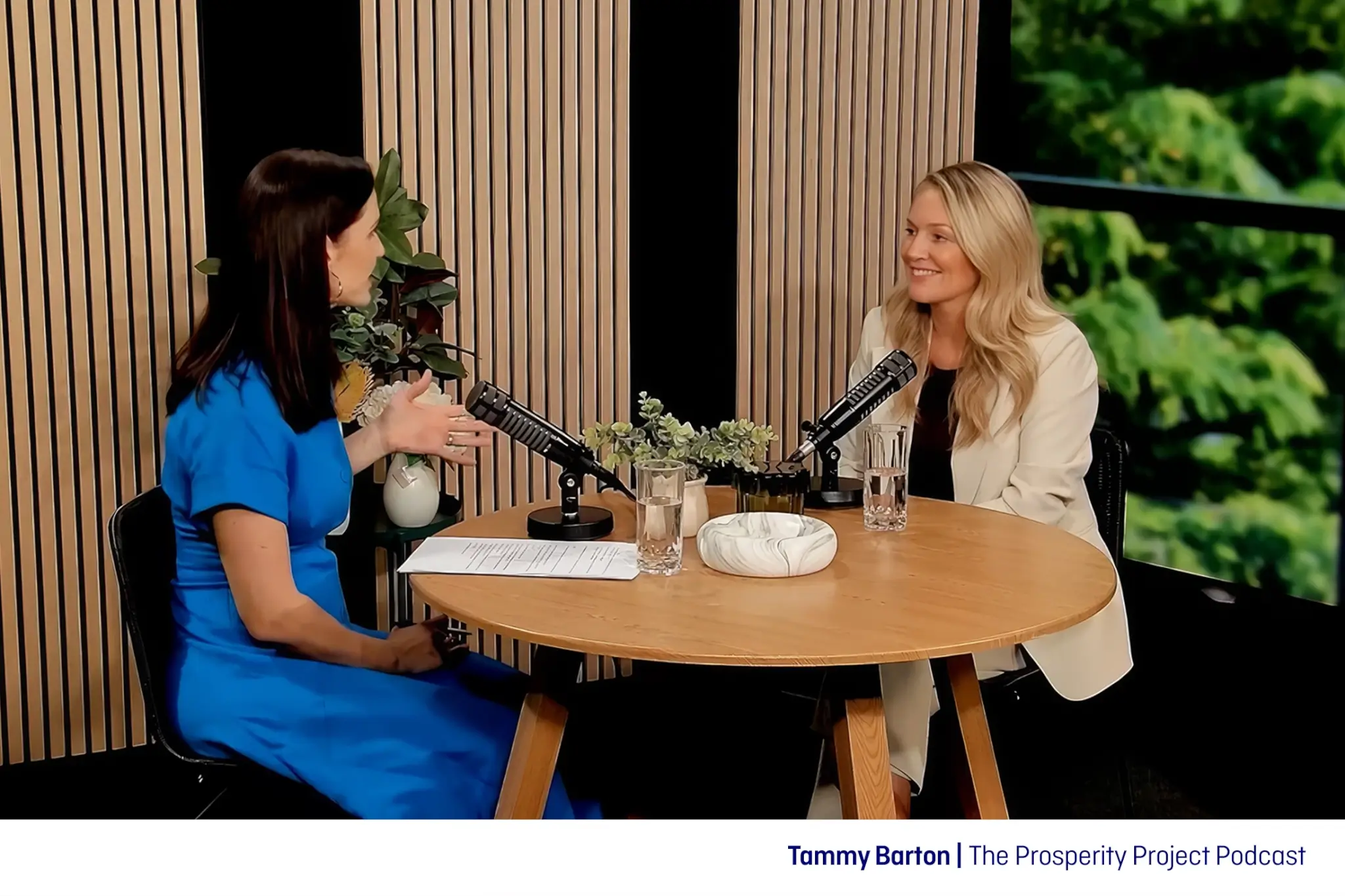 Tammy Barton with Nadine Higgins on The Prosperity Project podcast, New Zealand.
